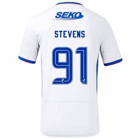 Kandiny Herren Archie Stevens #91 Weiß Blau Auswärtstrikot Trikot 2024/25 T-Shirt Österreich