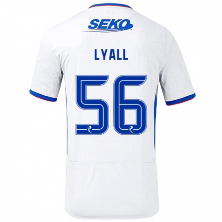 Kandiny Uomo Maglia Arron Lyall #56 Bianco Blu Kit Gara Away 2024/25 Maglietta