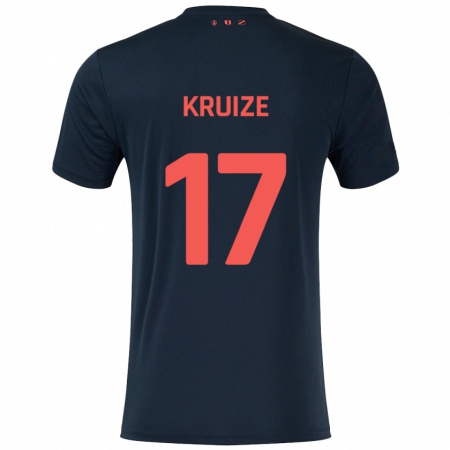 Kandiny Heren Elisha Kruize #17 Zwart Rood Uitshirt Uittenue 2024/25 T-Shirt