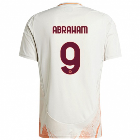 Kandiny Heren Tammy Abraham #9 Crème Wit Oranje Uitshirt Uittenue 2024/25 T-Shirt