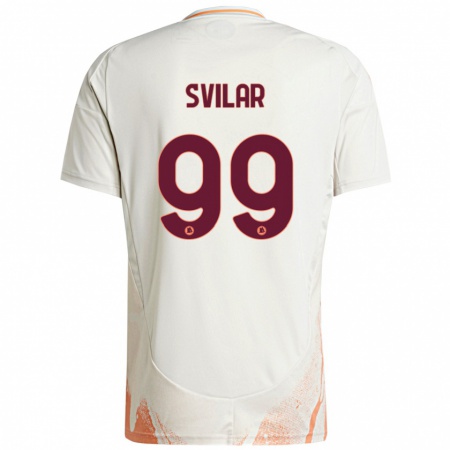 Kandiny Heren Mile Svilar #99 Crème Wit Oranje Uitshirt Uittenue 2024/25 T-Shirt