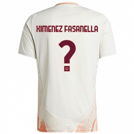 Kandiny Heren Rafael Ximenez Fasanella #0 Crème Wit Oranje Uitshirt Uittenue 2024/25 T-Shirt