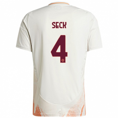 Kandiny Heren Mohamed Seck #4 Crème Wit Oranje Uitshirt Uittenue 2024/25 T-Shirt