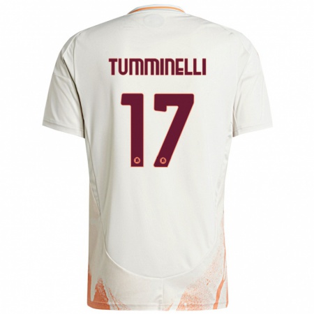 Kandiny Heren Gianmarco Tumminelli #17 Crème Wit Oranje Uitshirt Uittenue 2024/25 T-Shirt