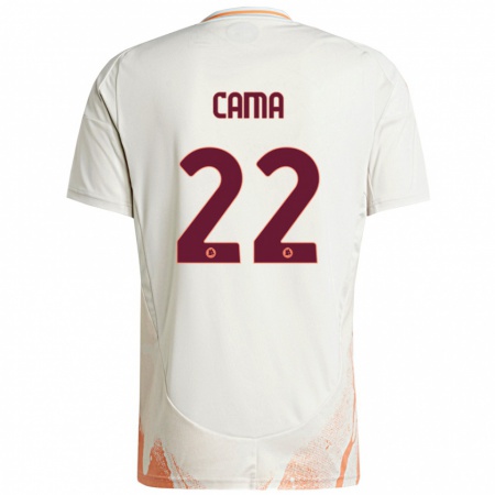 Kandiny Heren Cristian Cama #22 Crème Wit Oranje Uitshirt Uittenue 2024/25 T-Shirt