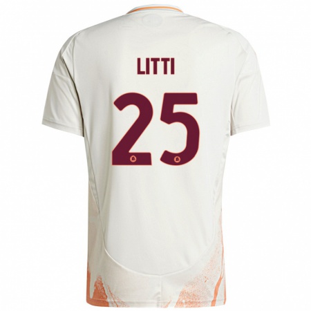 Kandiny Heren Marco Litti #25 Crème Wit Oranje Uitshirt Uittenue 2024/25 T-Shirt