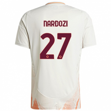 Kandiny Herren Manuel Nardozi #27 Cremeweiß Orange Auswärtstrikot Trikot 2024/25 T-Shirt Österreich