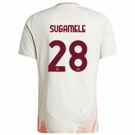 Kandiny Heren Alessandro Sugamele #28 Crème Wit Oranje Uitshirt Uittenue 2024/25 T-Shirt