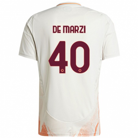 Kandiny Heren Giorgio De Marzi #40 Crème Wit Oranje Uitshirt Uittenue 2024/25 T-Shirt