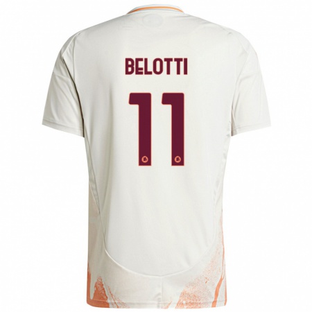 Kandiny Heren Andrea Belotti #11 Crème Wit Oranje Uitshirt Uittenue 2024/25 T-Shirt