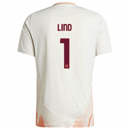 Kandiny Heren Emma Lind #1 Crème Wit Oranje Uitshirt Uittenue 2024/25 T-Shirt