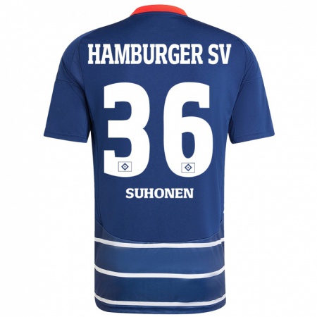 Kandiny Heren Anssi Suhonen #36 Donkerblauw Uitshirt Uittenue 2024/25 T-Shirt