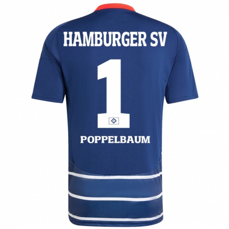 Kandiny Heren Colin Poppelbaum #1 Donkerblauw Uitshirt Uittenue 2024/25 T-Shirt