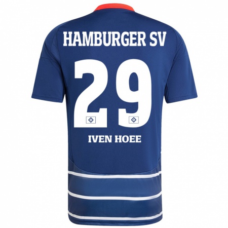 Kandiny Heren Lennart Iven Hoee #29 Donkerblauw Uitshirt Uittenue 2024/25 T-Shirt