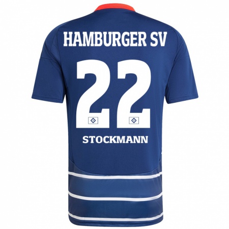 Kandiny Heren Sarah Stöckmann #22 Donkerblauw Uitshirt Uittenue 2024/25 T-Shirt