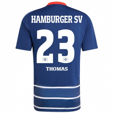 Kandiny Heren Aaliyah-Miléne Thomas #23 Donkerblauw Uitshirt Uittenue 2024/25 T-Shirt