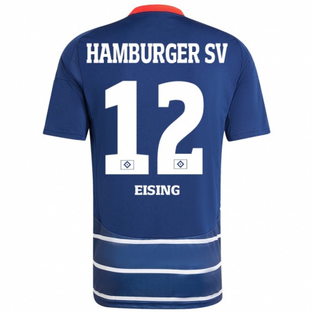 Kandiny Heren Luis Eising #12 Donkerblauw Uitshirt Uittenue 2024/25 T-Shirt