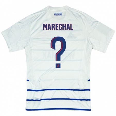 Kandiny Uomo Maglia Max Marechal #0 Bianco Blu Kit Gara Away 2024/25 Maglietta