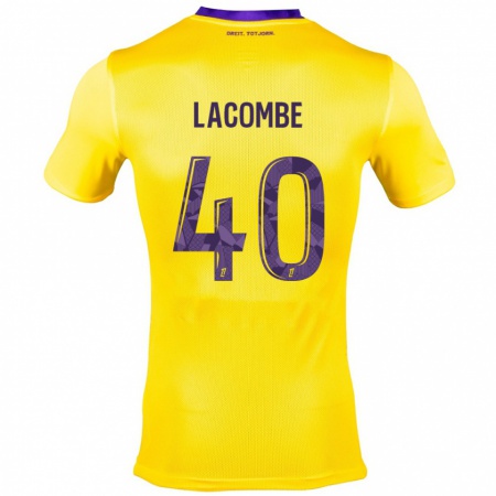 Kandiny Heren Justin Lacombe #40 Geel Paars Uitshirt Uittenue 2024/25 T-Shirt