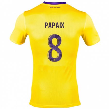 Kandiny Heren Pauline Papaix #8 Geel Paars Uitshirt Uittenue 2024/25 T-Shirt