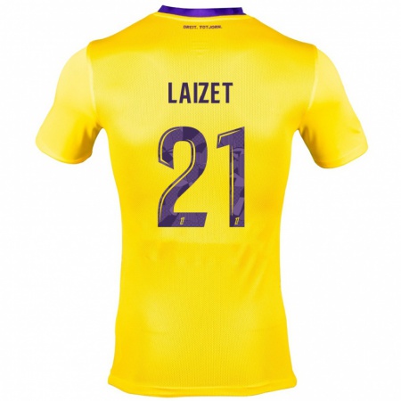 Kandiny Heren Emma Laizet #21 Geel Paars Uitshirt Uittenue 2024/25 T-Shirt