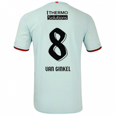 Kandiny Heren Danique Van Ginkel #8 Lichtgroen Uitshirt Uittenue 2024/25 T-Shirt