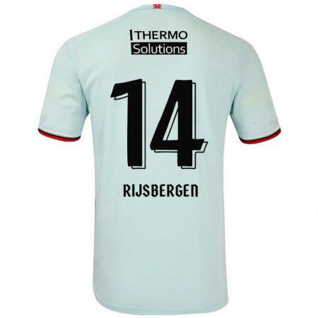 Kandiny Uomo Maglia Liz Rijsbergen #14 Verde Chiaro Kit Gara Away 2024/25 Maglietta