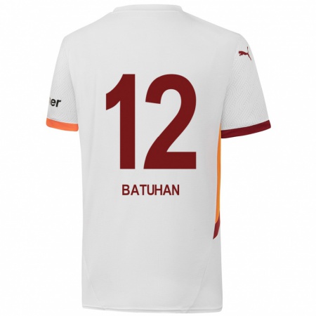 Kandiny Heren Batuhan Şen #12 Wit Geel Rood Uitshirt Uittenue 2024/25 T-Shirt