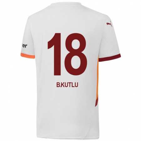 Kandiny Heren Berkan Kutlu #18 Wit Geel Rood Uitshirt Uittenue 2024/25 T-Shirt