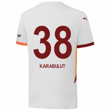 Kandiny Heren Arzu Karabulut #38 Wit Geel Rood Uitshirt Uittenue 2024/25 T-Shirt