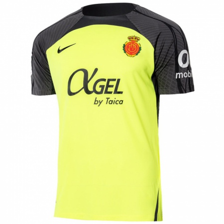 Kandiny Heren Santiago Avila #0 Fluorescerend Groen Zwart Uitshirt Uittenue 2024/25 T-Shirt