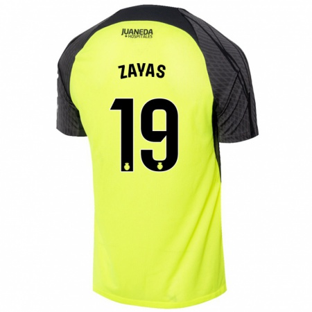 Kandiny Heren Yosmel Zayas #19 Fluorescerend Groen Zwart Uitshirt Uittenue 2024/25 T-Shirt