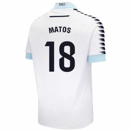 Kandiny Heren José Matos #18 Wit Blauw Uitshirt Uittenue 2024/25 T-Shirt