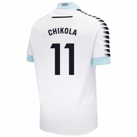 Kandiny Heren Peter Chikola #11 Wit Blauw Uitshirt Uittenue 2024/25 T-Shirt