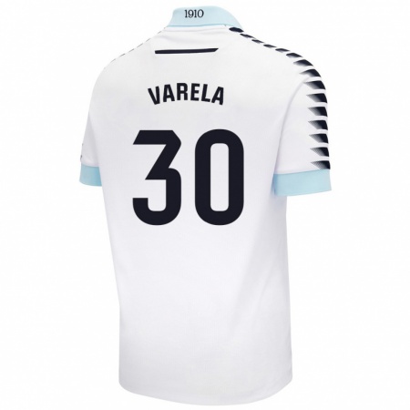 Kandiny Herren Brandon Varela #30 Weiß Blau Auswärtstrikot Trikot 2024/25 T-Shirt Österreich