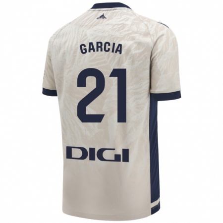 Kandiny Heren Jon García #21 Lichtgrijs Uitshirt Uittenue 2024/25 T-Shirt