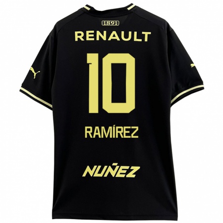 Kandiny Uomo Maglia Gastón Ramírez #10 Nero Giallo Kit Gara Away 2024/25 Maglietta