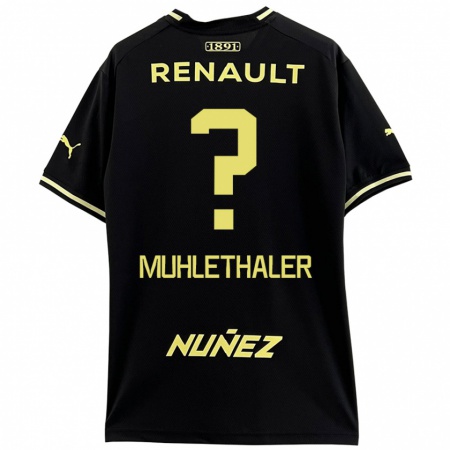 Kandiny Uomo Maglia Stiven Muhlethaler #0 Nero Giallo Kit Gara Away 2024/25 Maglietta