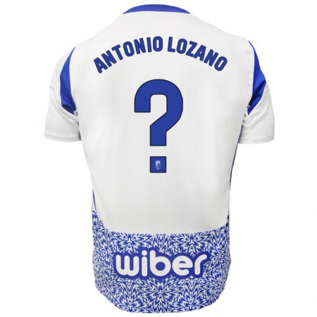 Kandiny Heren José Antonio Lozano #0 Wit Blauw Uitshirt Uittenue 2024/25 T-Shirt