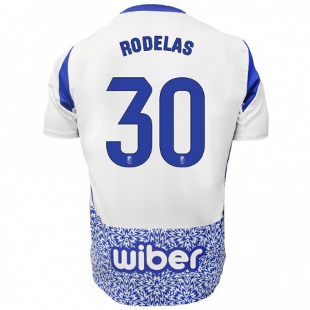 Kandiny Herren Sergio Rodelas #30 Weiß Blau Auswärtstrikot Trikot 2024/25 T-Shirt Österreich