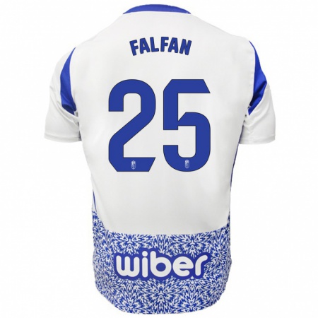 Kandiny Heren Daiana Falfán #25 Wit Blauw Uitshirt Uittenue 2024/25 T-Shirt