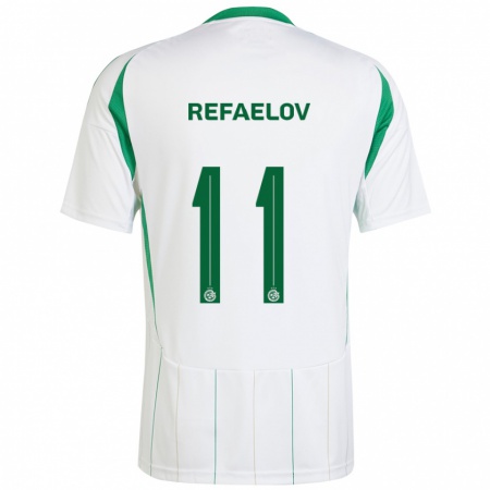 Kandiny Heren Lior Refaelov #11 Witgroen Uitshirt Uittenue 2024/25 T-Shirt