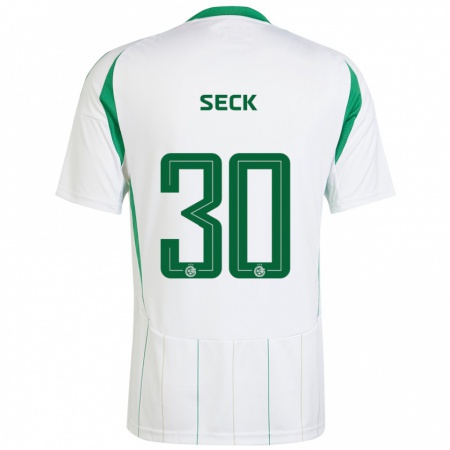 Kandiny Heren Abdoulaye Seck #30 Witgroen Uitshirt Uittenue 2024/25 T-Shirt