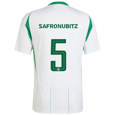 Kandiny Heren Dan Safronubitz #5 Witgroen Uitshirt Uittenue 2024/25 T-Shirt