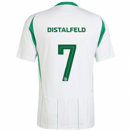 Kandiny Heren Yanai Distalfeld #7 Witgroen Uitshirt Uittenue 2024/25 T-Shirt