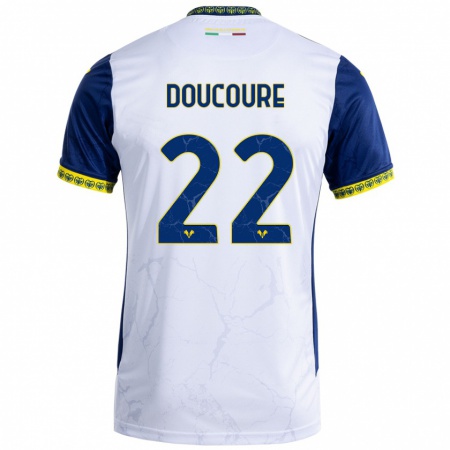 Kandiny Heren Mamedi Doucouré #22 Witblauw Uitshirt Uittenue 2024/25 T-Shirt