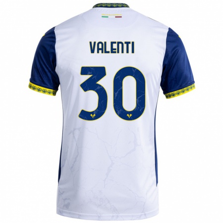 Kandiny Heren Francesco Valenti #30 Witblauw Uitshirt Uittenue 2024/25 T-Shirt