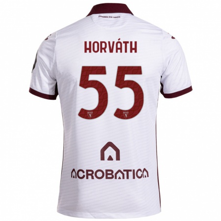 Kandiny Heren Krisztofer Horváth #55 Wit Kastanjebruin Uitshirt Uittenue 2024/25 T-Shirt