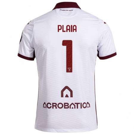 Kandiny Uomo Maglia Francesco Plaia #1 Bianco Marrone Kit Gara Away 2024/25 Maglietta