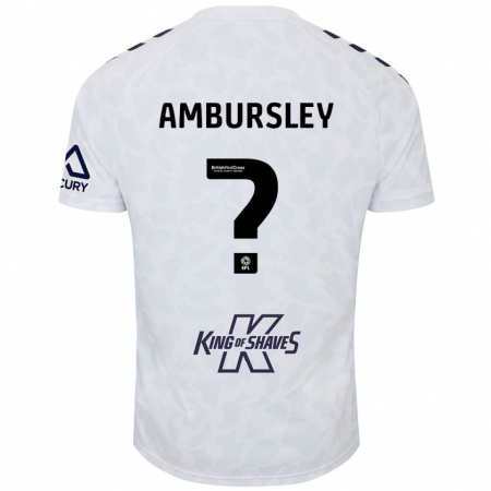 Kandiny Uomo Maglia Conrad Ambursley #0 Bianco Kit Gara Away 2024/25 Maglietta